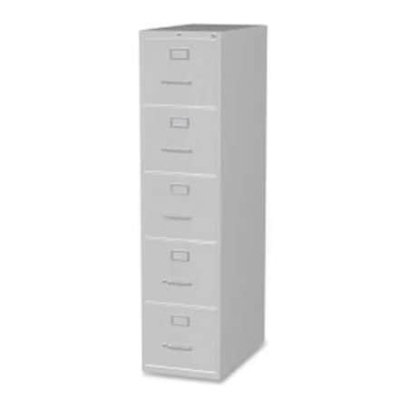 Lorell Lorell Commercial Grade 5-Drawer Letter Vertical File, LLR48499, 15"W x 26-1/2"D x 61"H, Light Gray LLR48499